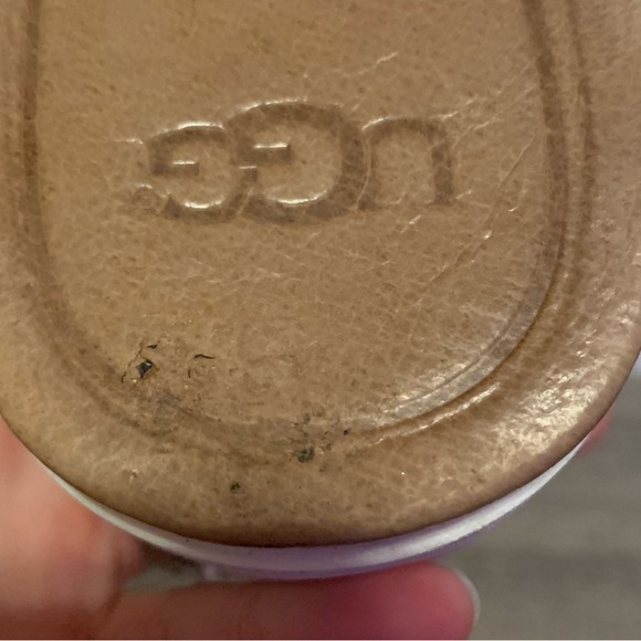 Ugg. Hanneli Platform Sandals. 9.5 White with pink stitching. Gently used. - Picture 6 of 14